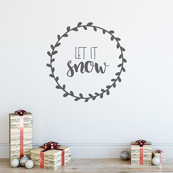 Let It Snow Wall Decal Decals Urbanwalls Black 