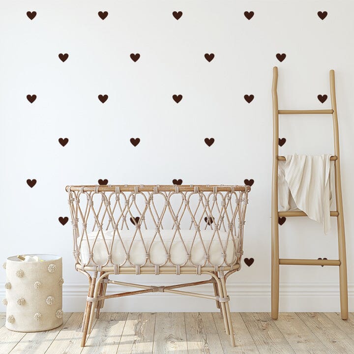 Little Hearts Wall Decals Decals Urbanwalls Brown 