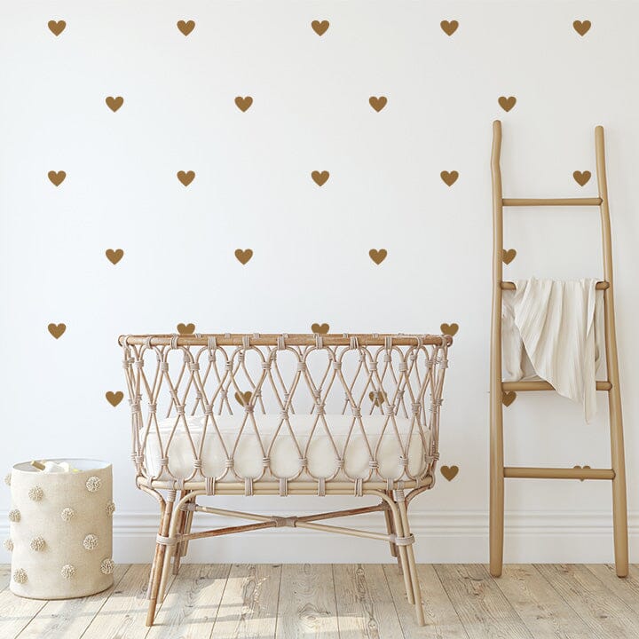 Little Hearts Wall Decals Decals Urbanwalls Copper (Metallic) 