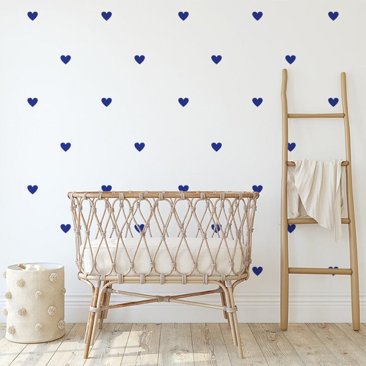 Little Hearts Wall Decals Decals Urbanwalls Dark Blue 