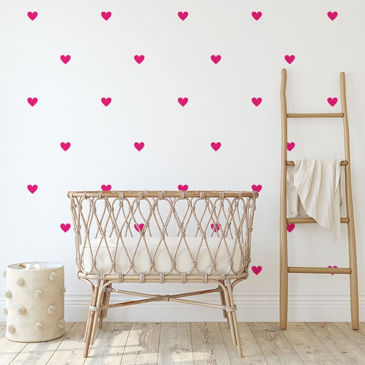 Little Hearts Wall Decals Decals Urbanwalls Hot Pink 