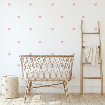 Little Hearts Wall Decals Decals Urbanwalls Soft Pink 