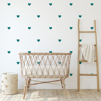 Little Hearts Wall Decals Decals Urbanwalls Turquoise 
