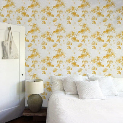 Marigold Wallpaper Wallpaper Urbanwalls Standard Wall DOUBLE ROLL : 46" X 8 FEET Marigold Yellow