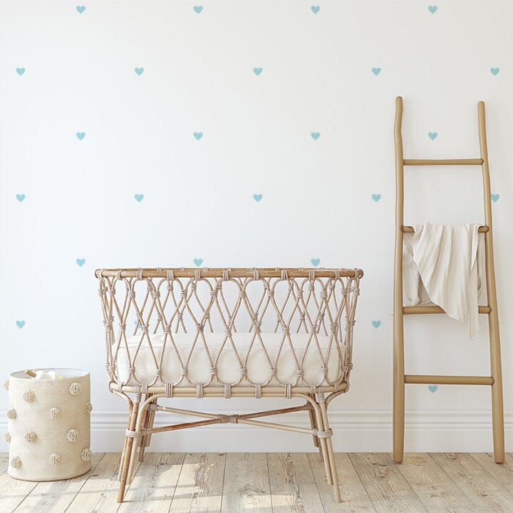 Mini Heart Wall Decals Decals Urbanwalls Baby Blue 