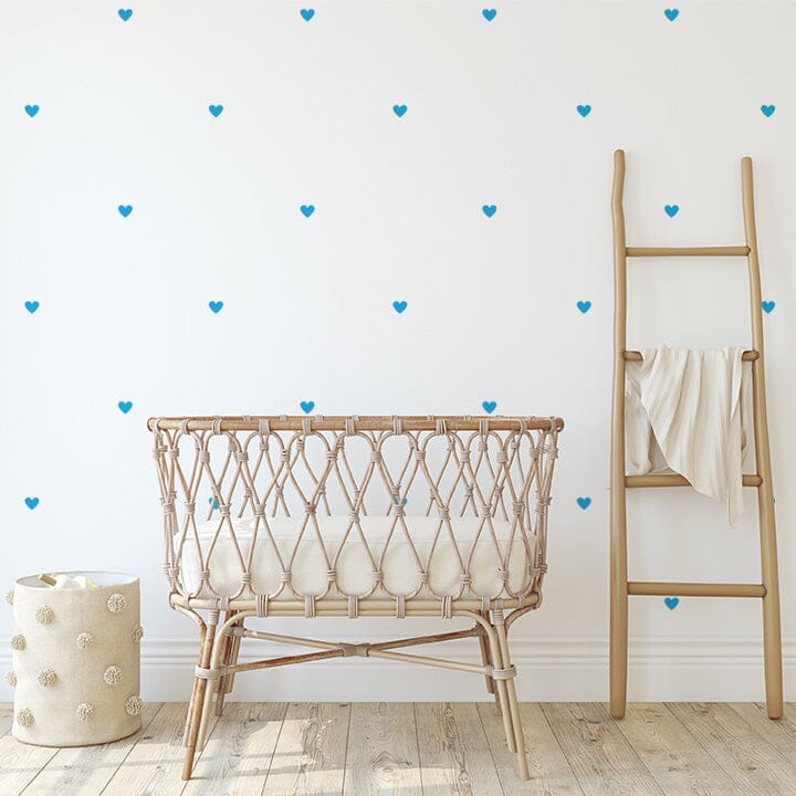 Mini Heart Wall Decals Decals Urbanwalls Blue 