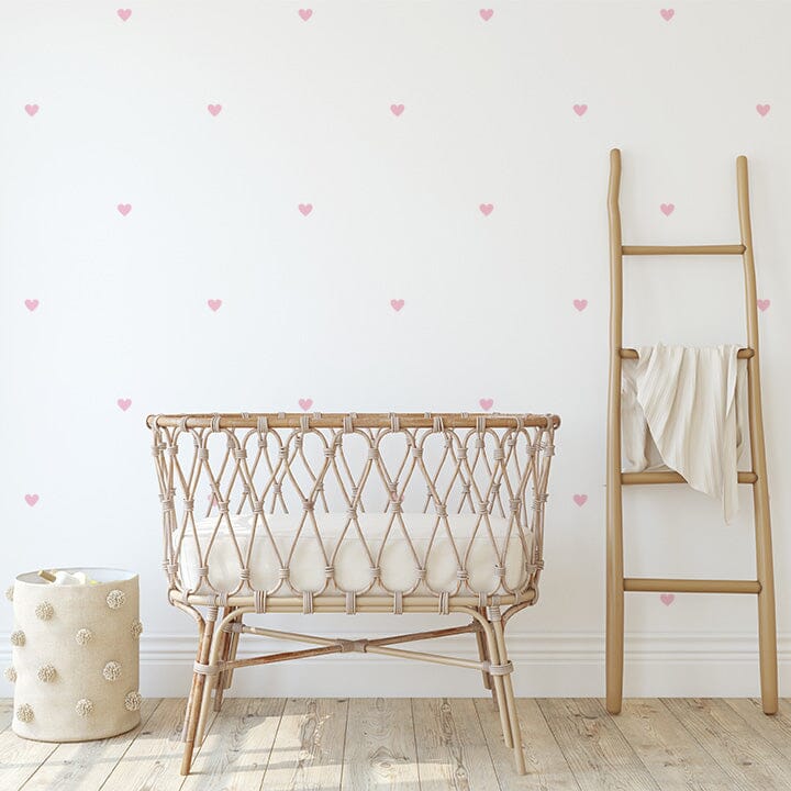 Mini Heart Wall Decals Decals Urbanwalls Soft Pink 