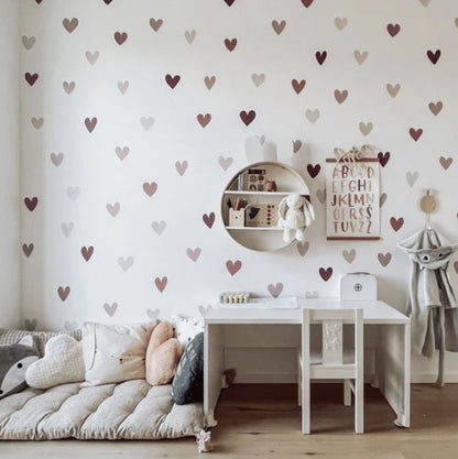 Mini Watercolor Hearts Wall Decals Decals Urbanwalls 