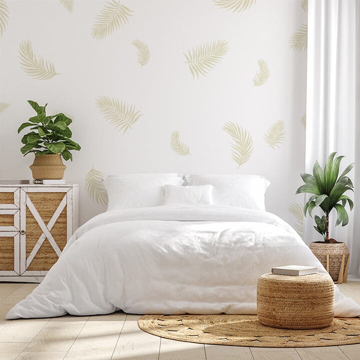 Palm Fronds Wall Decals Decals Urbanwalls Beige 