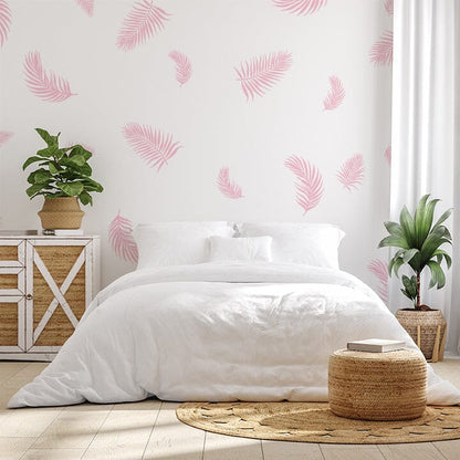 Palm Fronds Wall Decals Decals Urbanwalls Soft Pink 