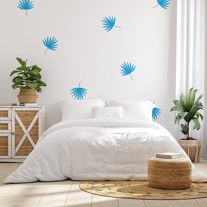 Palm Leaves Wall Decals Decals Urbanwalls Full Order Blue 