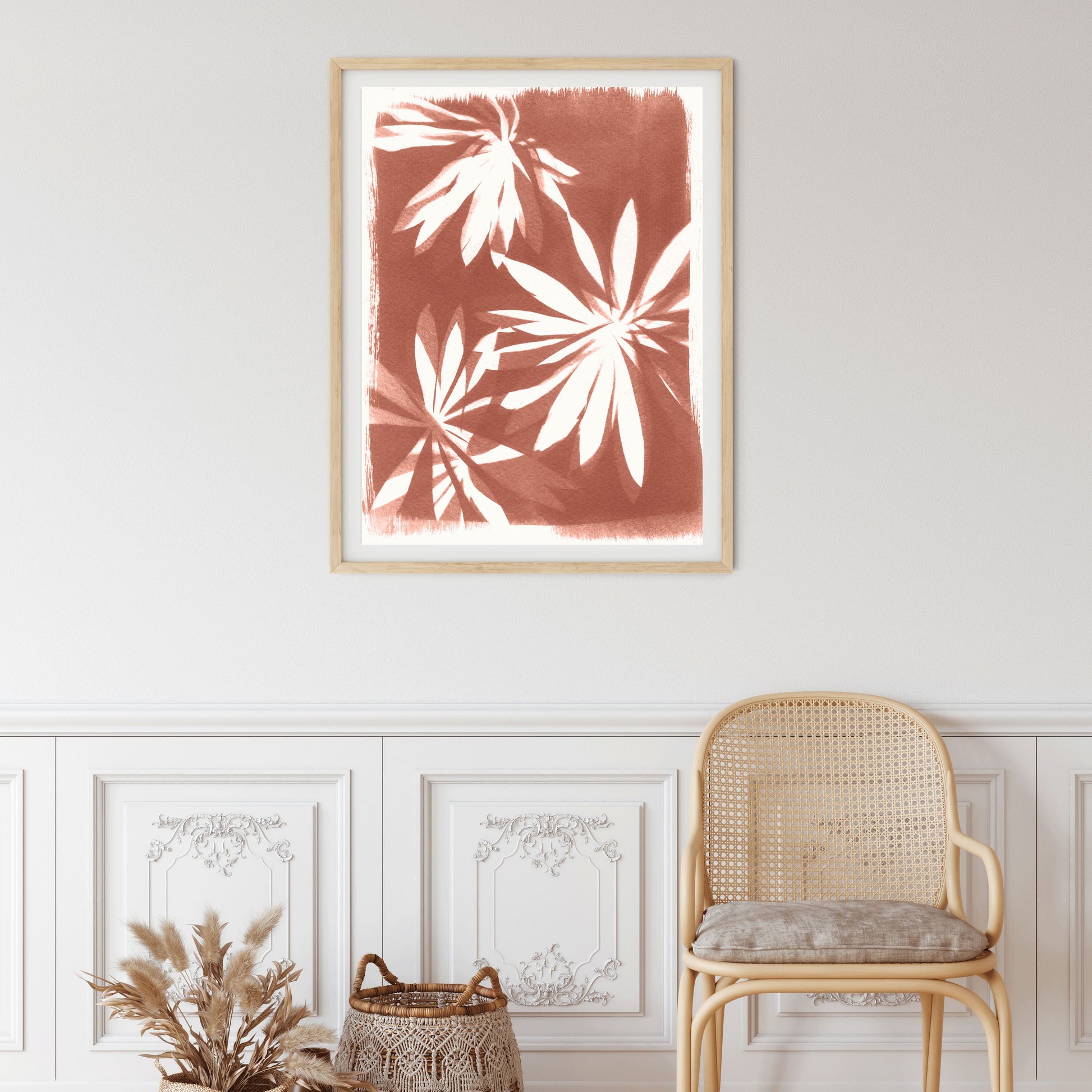 Palm Sun Art Print Prints Urbanwalls Paper Rust 8" x 10"