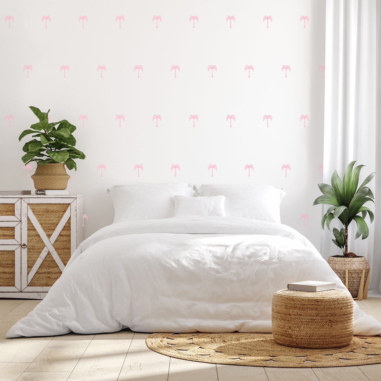Palm Tree Wall Decals Decals Urbanwalls Soft Pink 