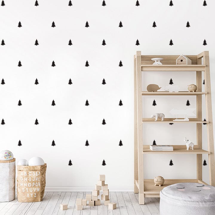 Pine Tree Wall Decals Decals Urbanwalls Black 