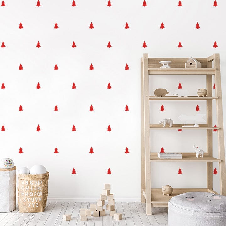 Pine Tree Wall Decals Decals Urbanwalls Red 