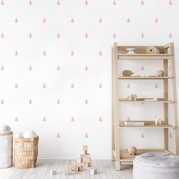 Pine Tree Wall Decals Decals Urbanwalls Soft Pink 