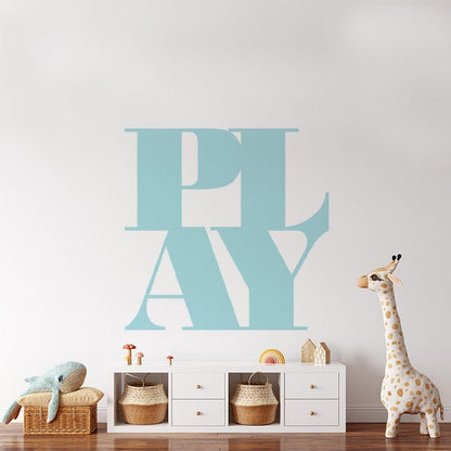 PLAY Wall Decal Decals Urbanwalls Baby Blue 
