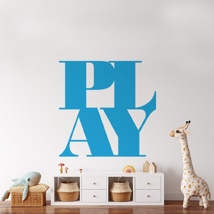 PLAY Wall Decal Decals Urbanwalls Blue 