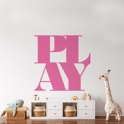 PLAY Wall Decal Decals Urbanwalls Pink 