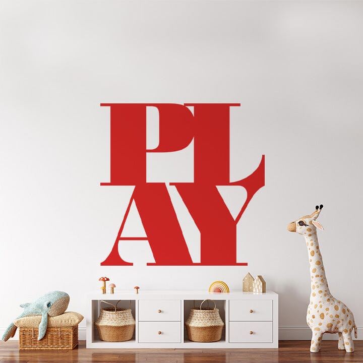 PLAY Wall Decal Decals Urbanwalls Red 