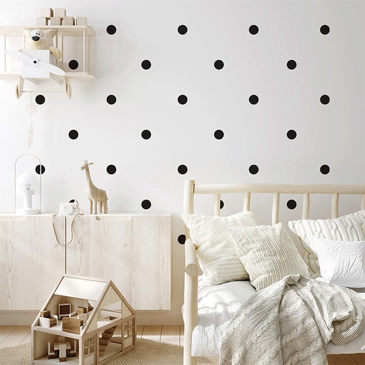 Polka Dot Pattern Wall Decals Decals Urbanwalls Black 