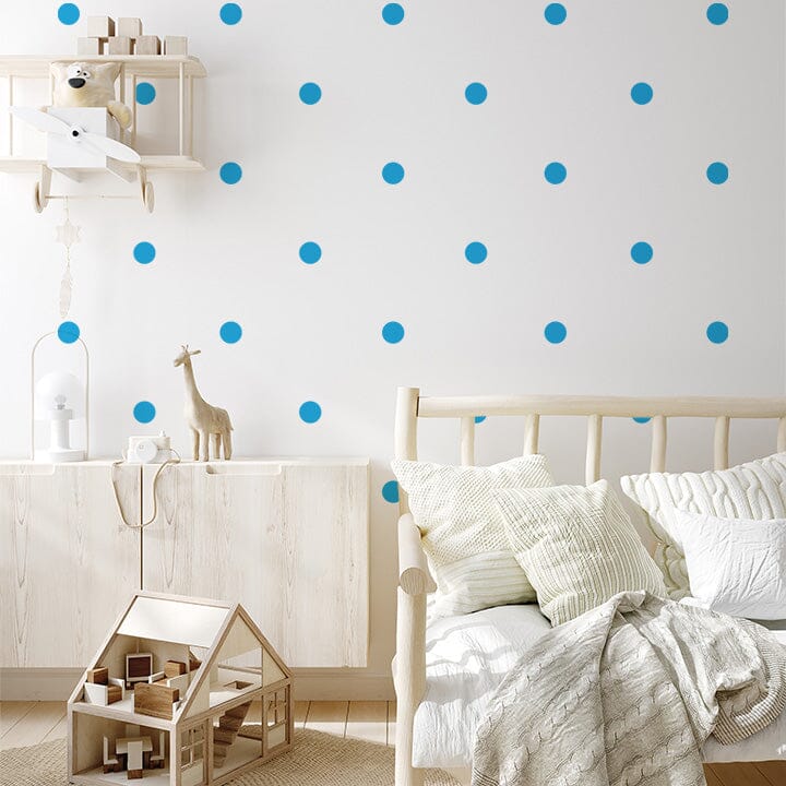 Polka Dot Pattern Wall Decals Decals Urbanwalls Blue 