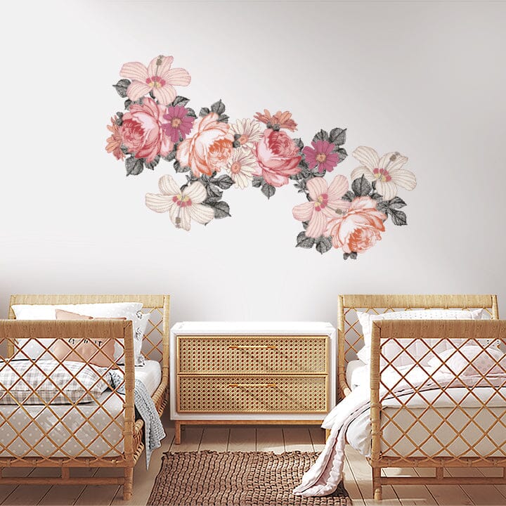 Prairie Floral Wall Decals Decals Urbanwalls Standard Wall Rose Half Order