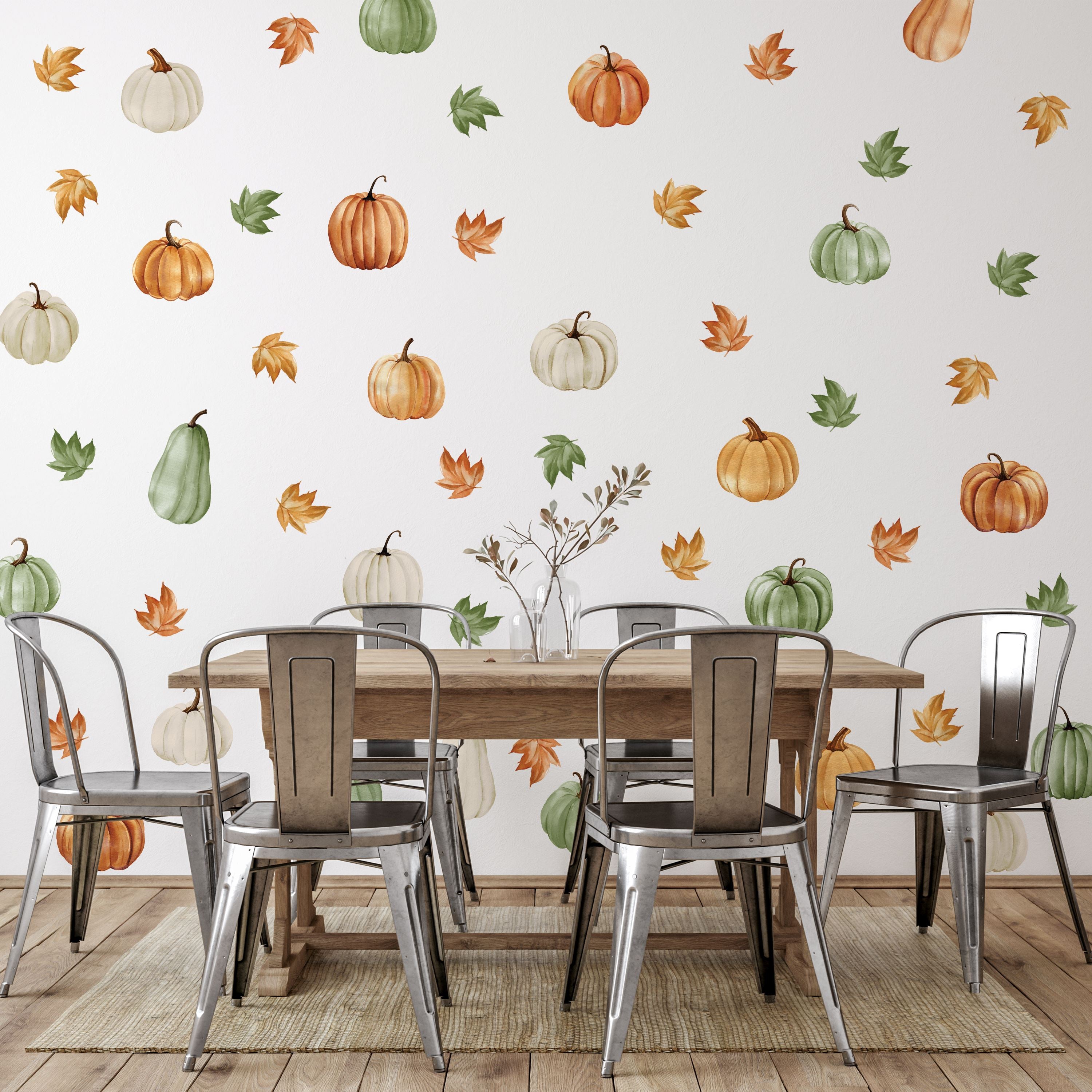 Pumpkin Harvest Wall Decals Decals Urbanwalls Standard Wall Full Order Orange