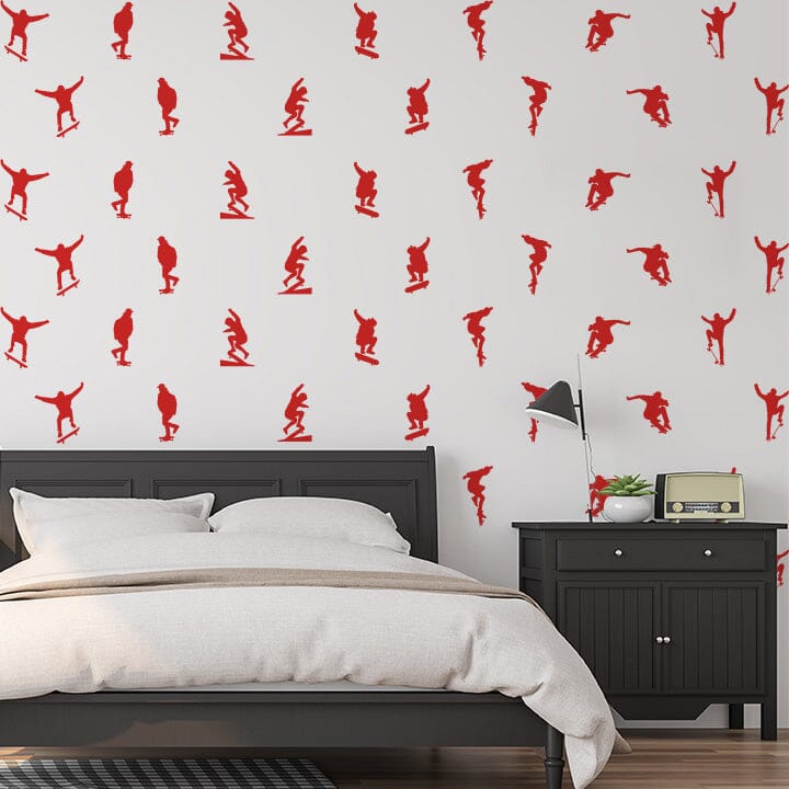 Skateboard Wall Decals Decals Urbanwalls Red 