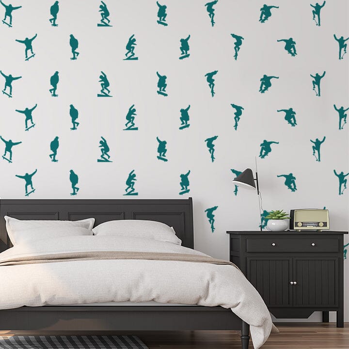 Skateboard Wall Decals Decals Urbanwalls Turquoise 