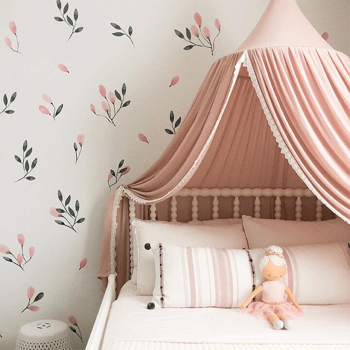 Soft Blush Floral Wall Decals Decals Urbanwalls 