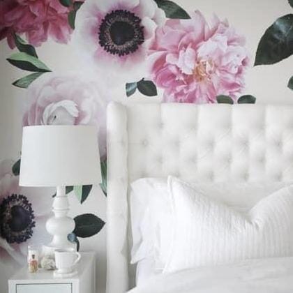 Soft Pink Garden Flower Wall Decals Decals Urbanwalls 