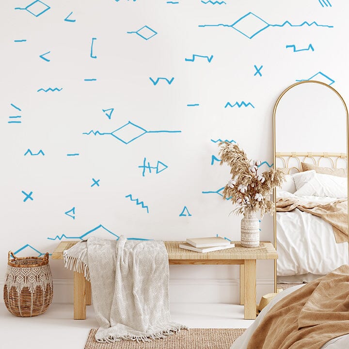 South West Lines Wall Decals Decals Urbanwalls Full Order Blue 