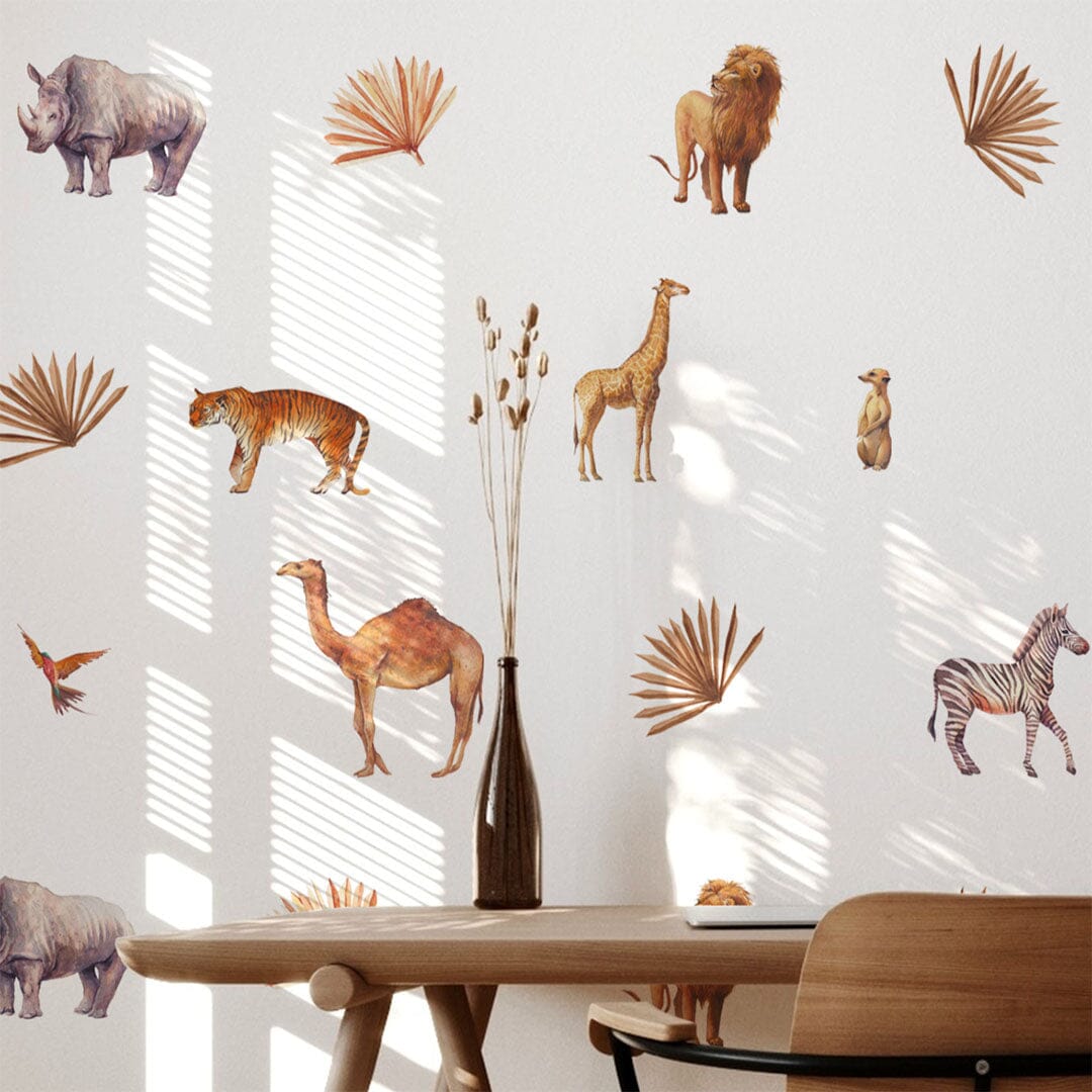 Summer Safari Animal Wall Decals Decals Urbanwalls 