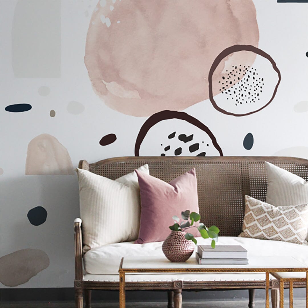 The Blush Circular Abstract Wall Decals Decals Urbanwalls 