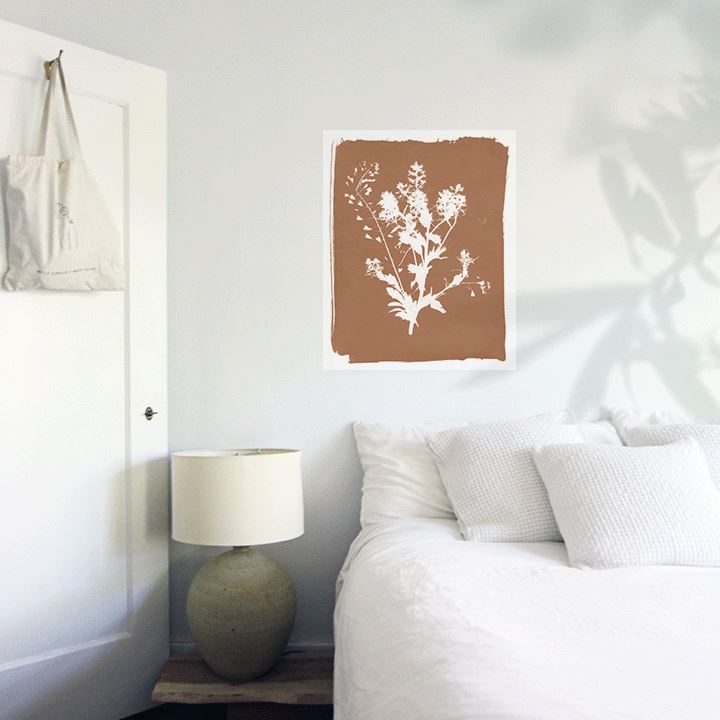 Thistle Sun Art Print Prints Urbanwalls Adhesive Canvas Caramel 8" x 10"
