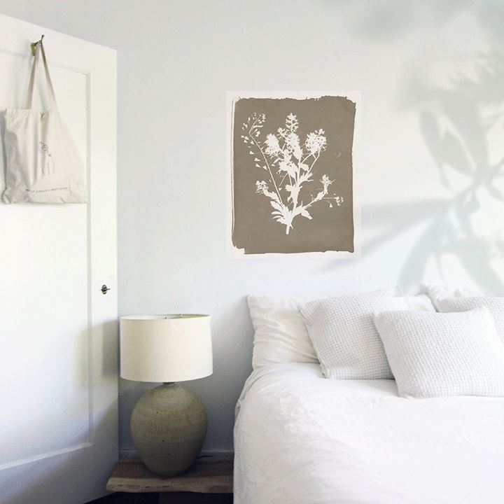 Thistle Sun Art Print Prints Urbanwalls Adhesive Canvas Warm Grey 8" x 10"