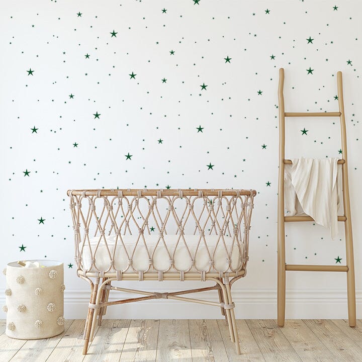 Twinkle Stars Wall Decals Decals Urbanwalls Dark Green 