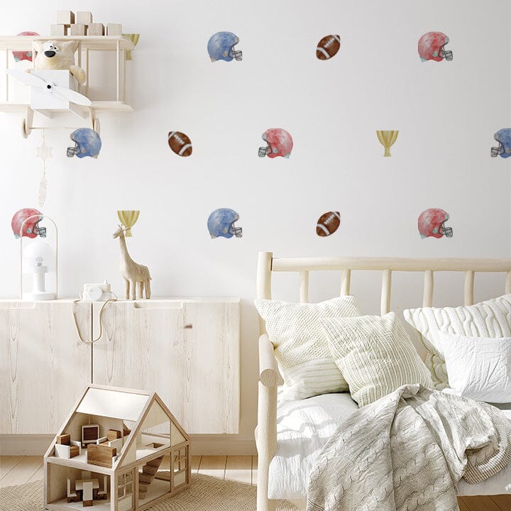 Watercolor Football Wall Decals Decals Urbanwalls Standard Wall Full Order 
