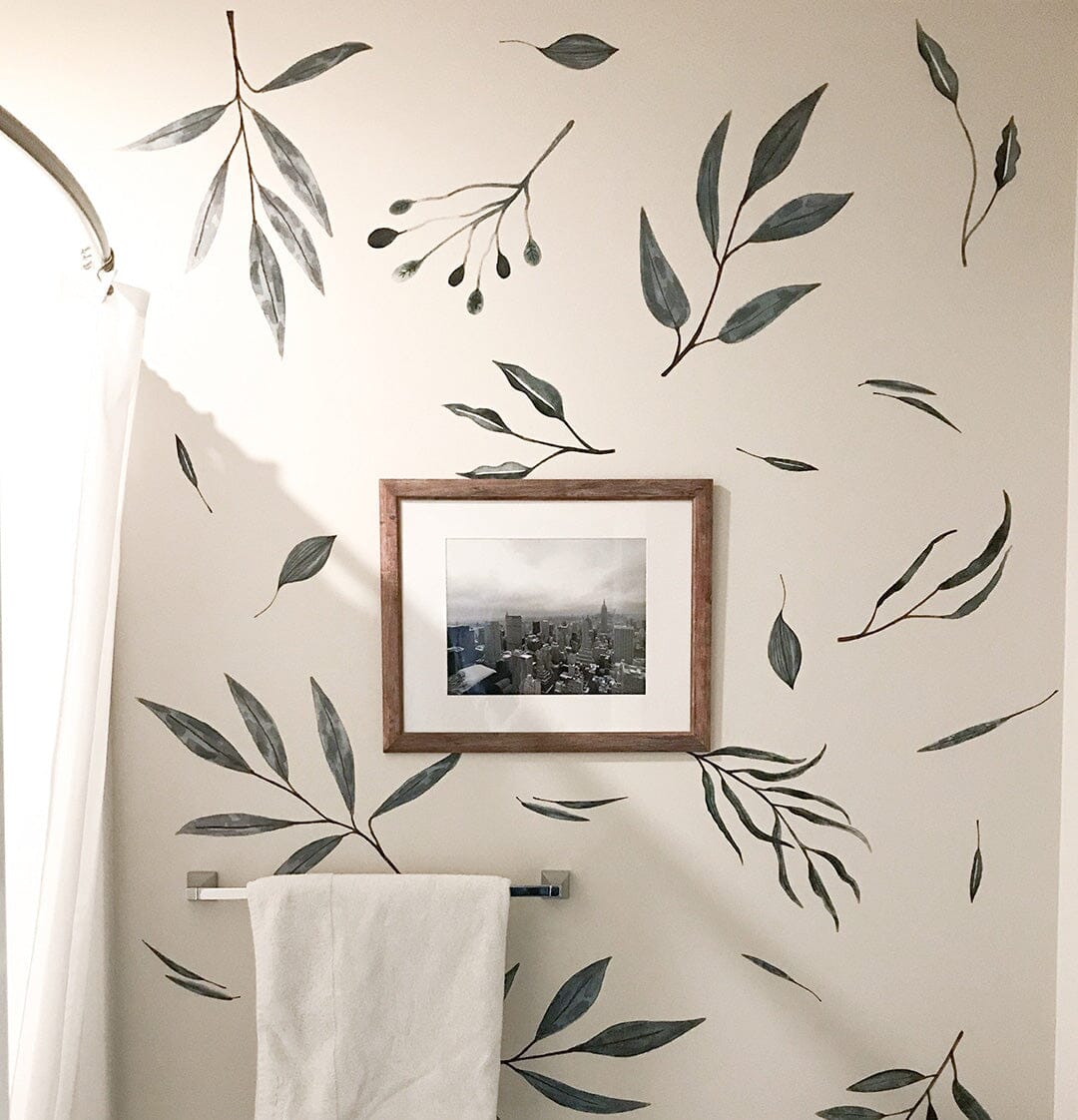 Watercolor Leaves Wall Decals Decals Urbanwalls 