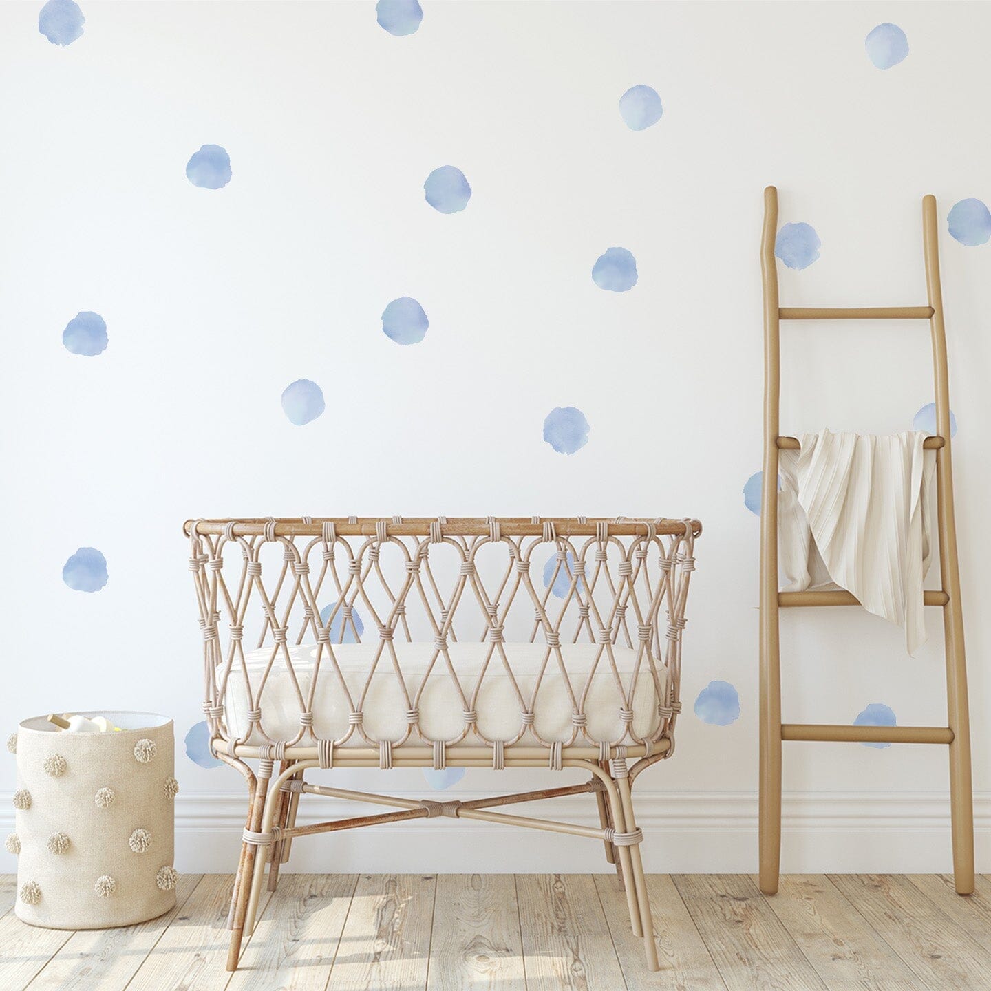 Watercolor Polka Dot Wall Decals Decals Urbanwalls Baby Blue Standard Wall Full Order