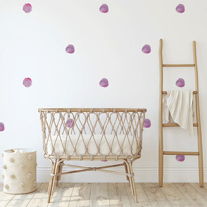 Watercolor Polka Dot Wall Decals Decals Urbanwalls Lilac Standard Wall Full Order