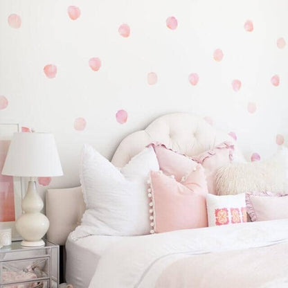 Watercolor Polka Dot Wall Decals Decals Urbanwalls Pinks Standard Wall Full Order