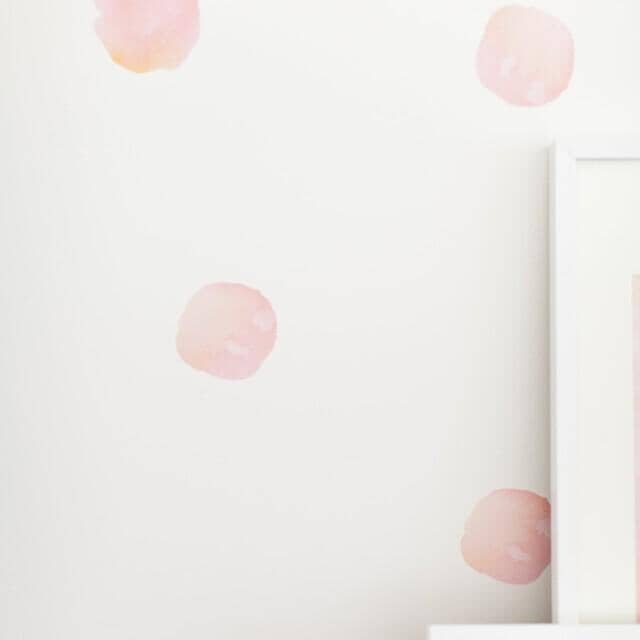 Watercolor Polka Dot Wall Decals Decals Urbanwalls Pinks Standard Wall Sample