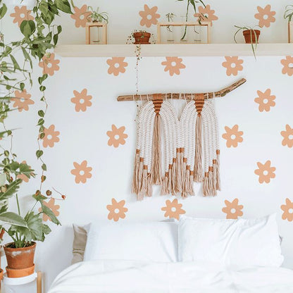Whimsy Daisy Wall Decals Decals Urbanwalls Standard Wall Apricot Full Order